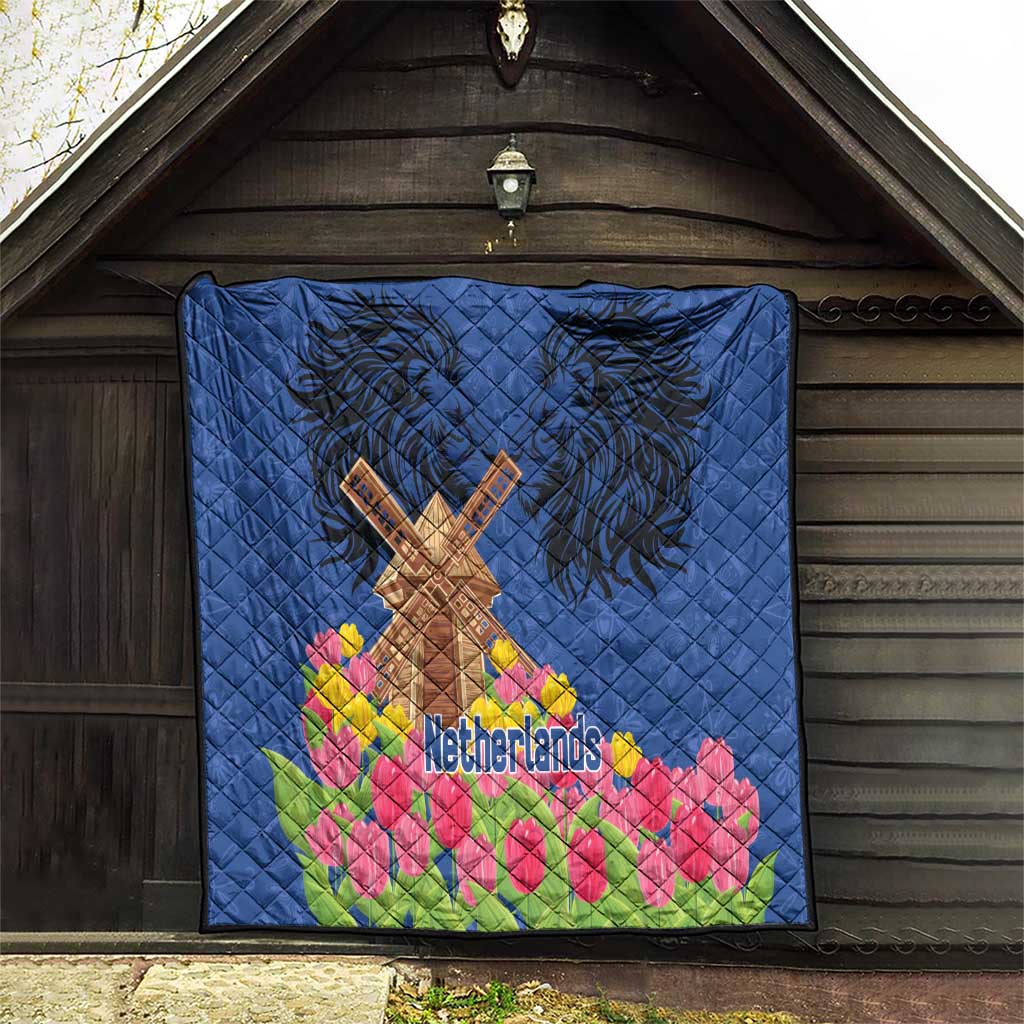 Netherlands Lion Quilt Tulip And Windmill