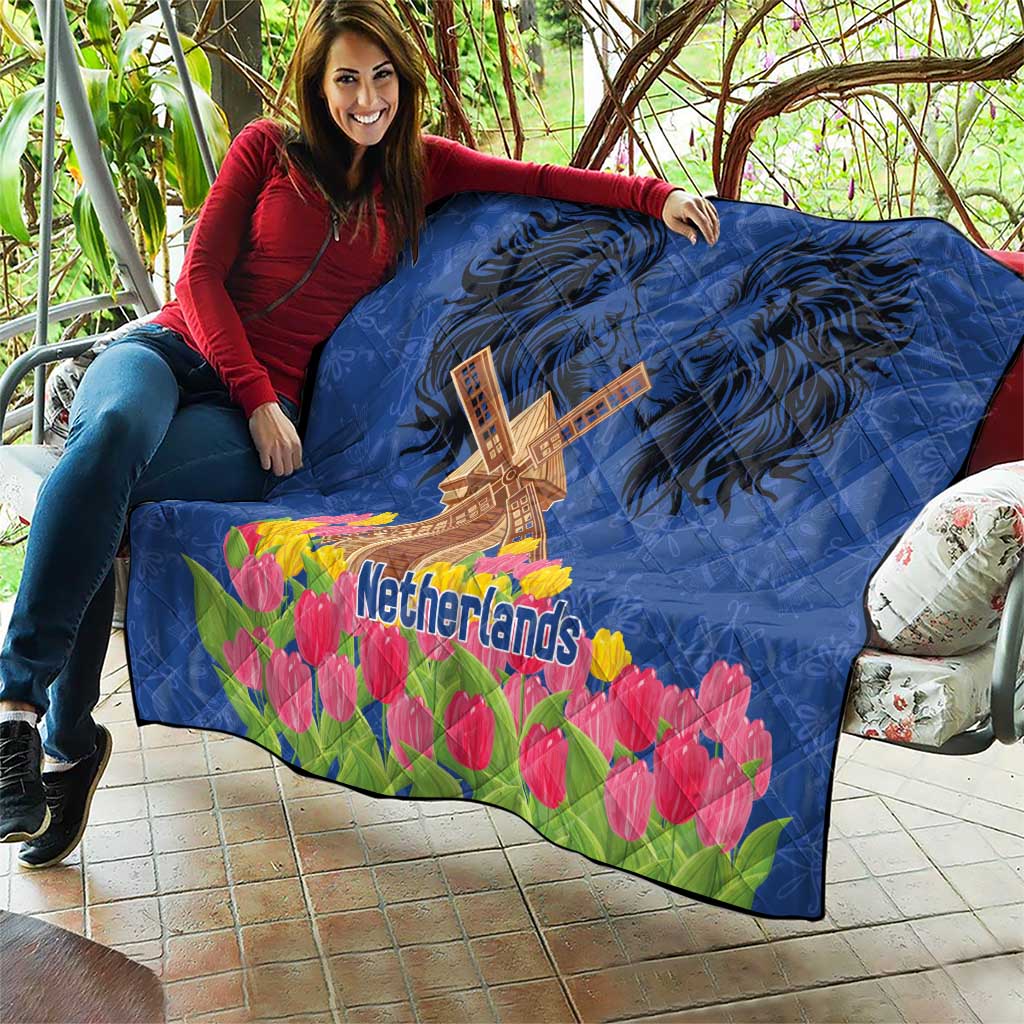 Netherlands Lion Quilt Tulip And Windmill