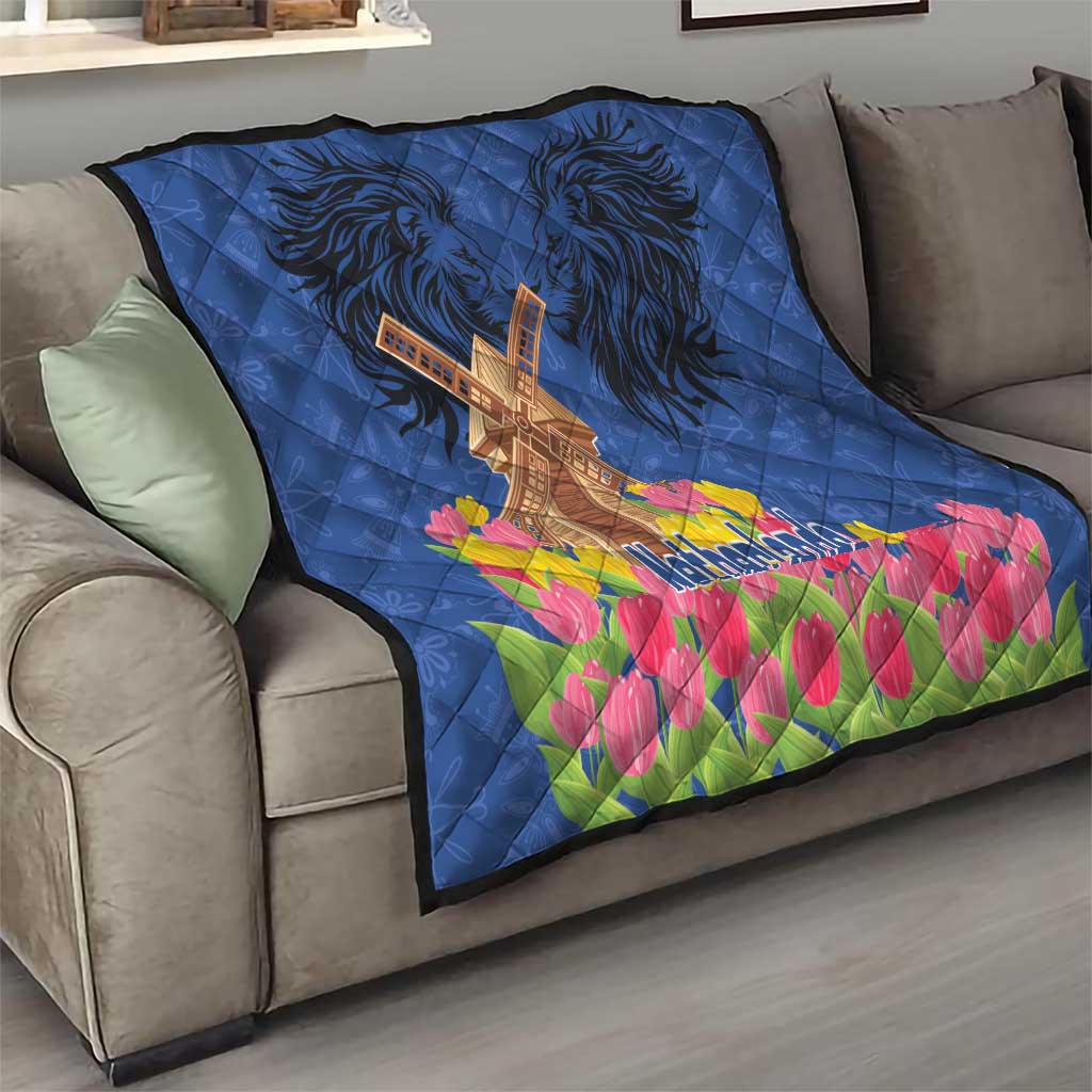 Netherlands Lion Quilt Tulip And Windmill