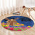 Netherlands Lion Round Carpet Tulip And Windmill