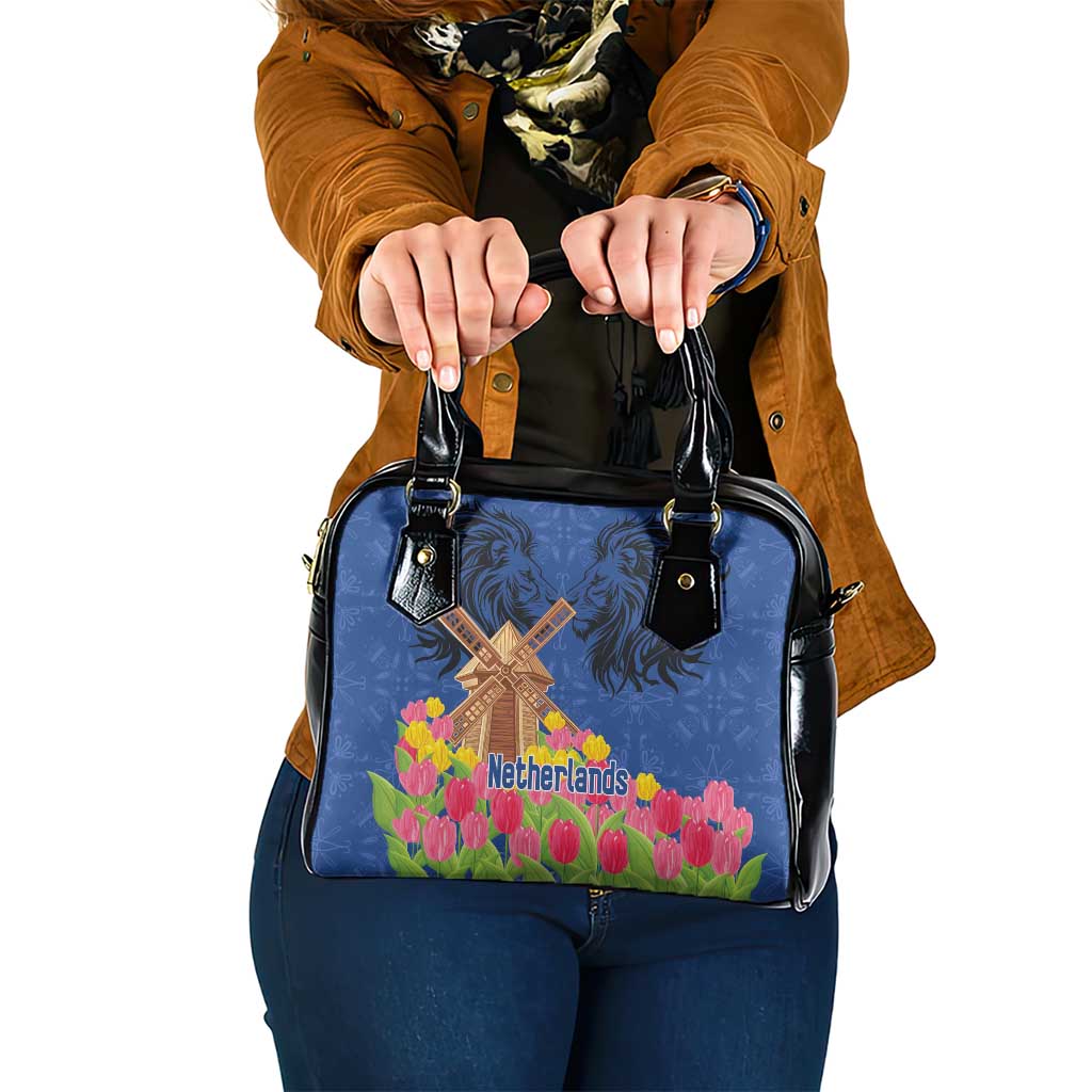 Netherlands Lion Shoulder Handbag Tulip And Windmill