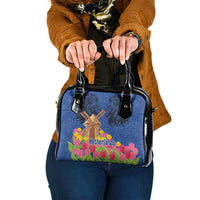Netherlands Lion Shoulder Handbag Tulip And Windmill