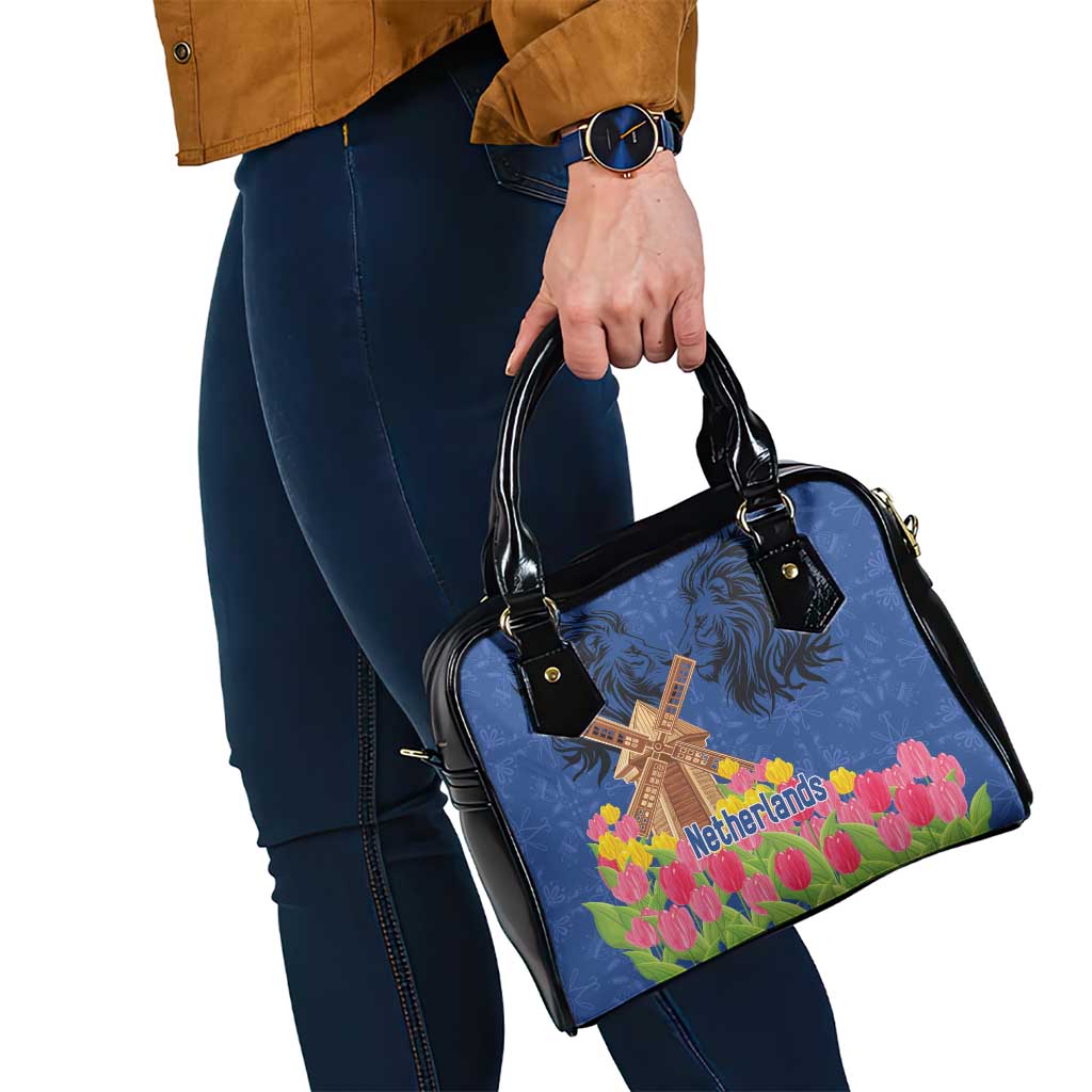 Netherlands Lion Shoulder Handbag Tulip And Windmill