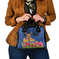 Netherlands Lion Shoulder Handbag Tulip And Windmill