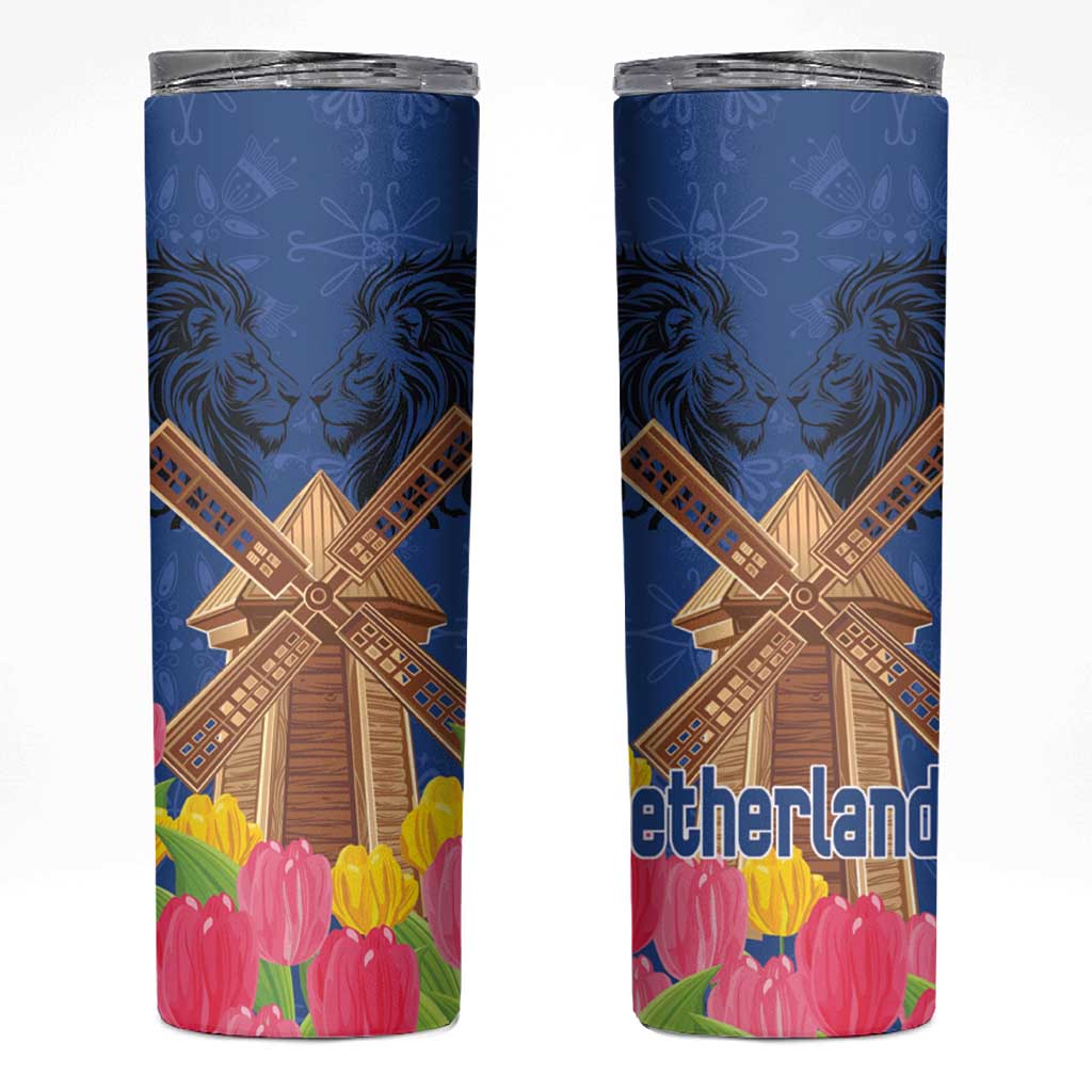 Netherlands Lion Skinny Tumbler Tulip And Windmill