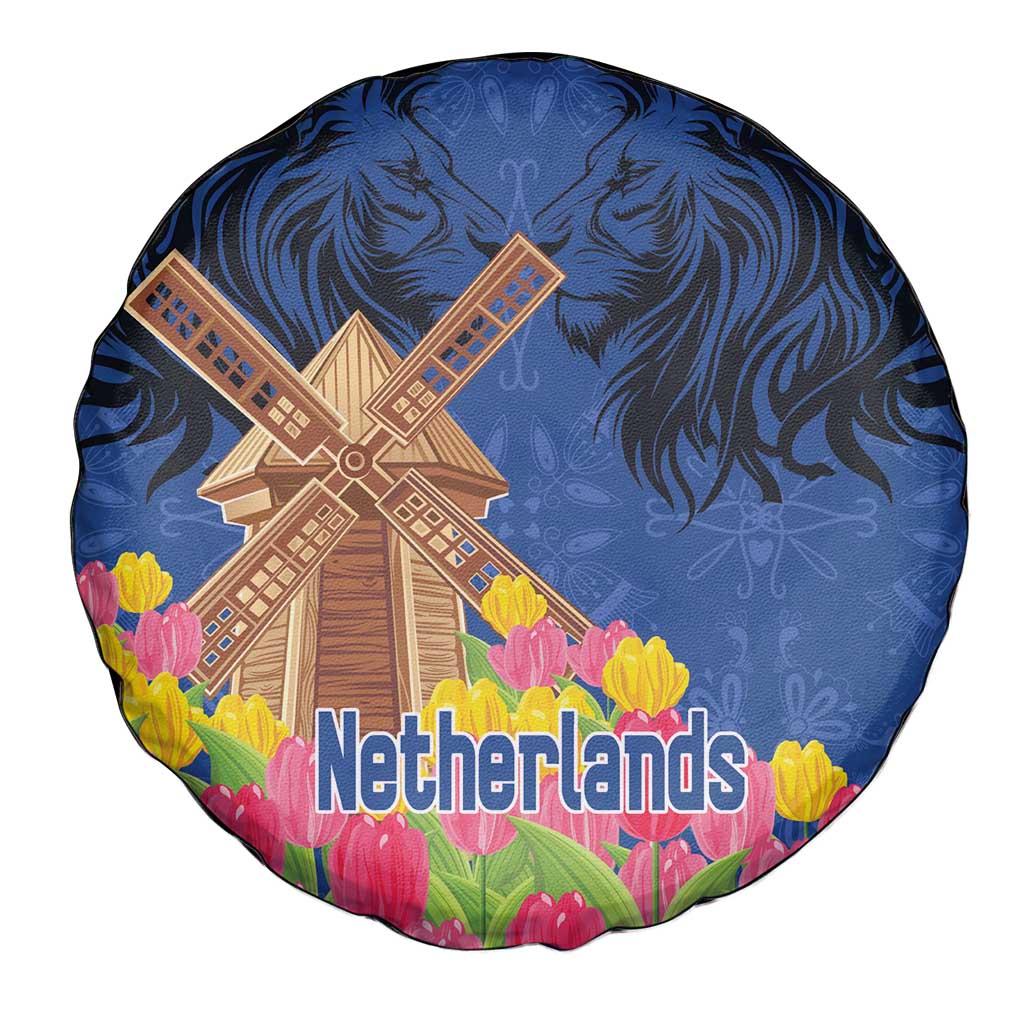 Netherlands Lion Spare Tire Cover Tulip And Windmill