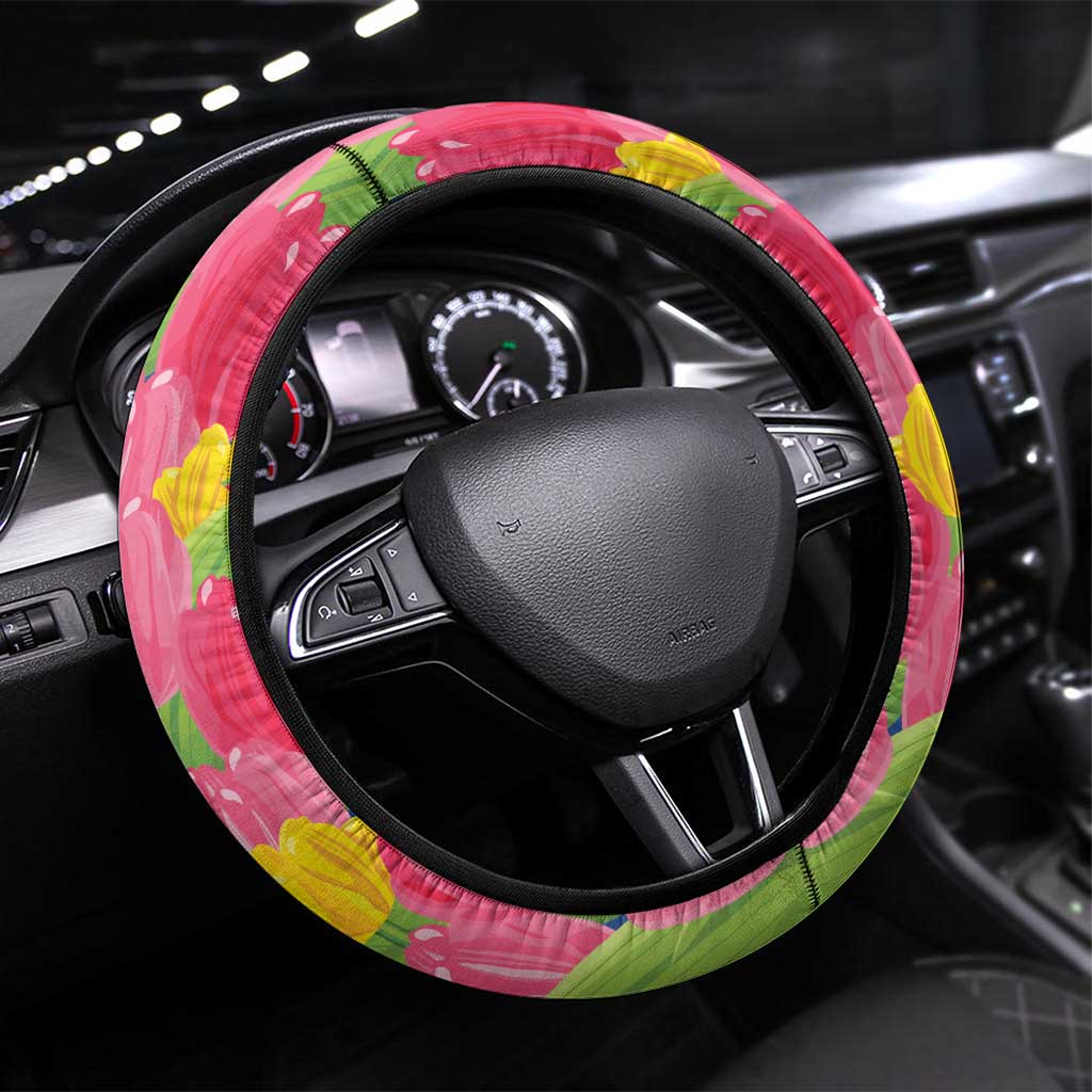Netherlands Lion Steering Wheel Cover Tulip And Windmill