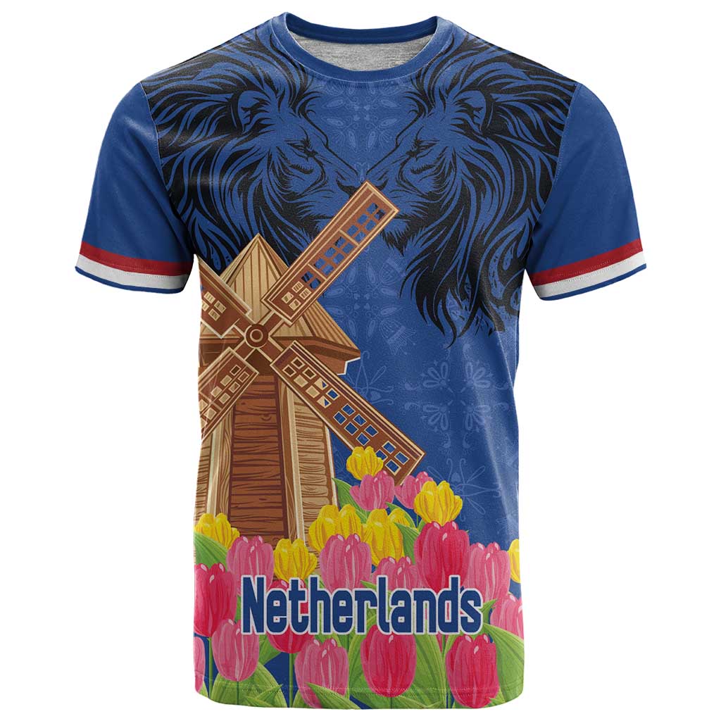 Netherlands Lion T Shirt Tulip And Windmill