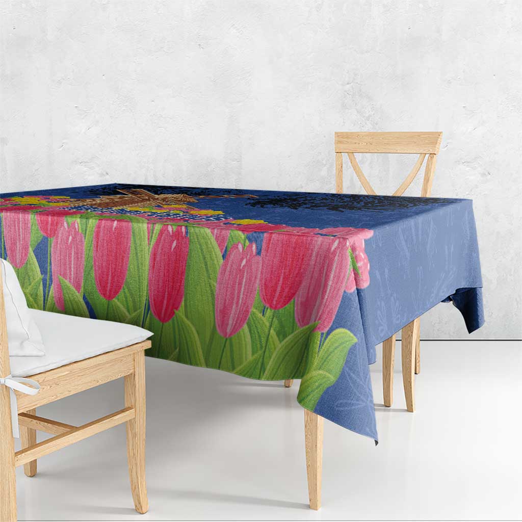 Netherlands Lion Tablecloth Tulip And Windmill