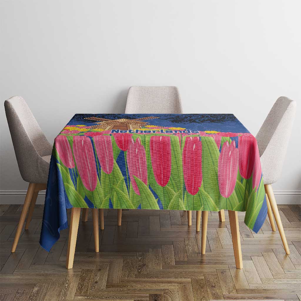 Netherlands Lion Tablecloth Tulip And Windmill