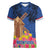 Netherlands Lion Women V-Neck T-Shirt Tulip And Windmill