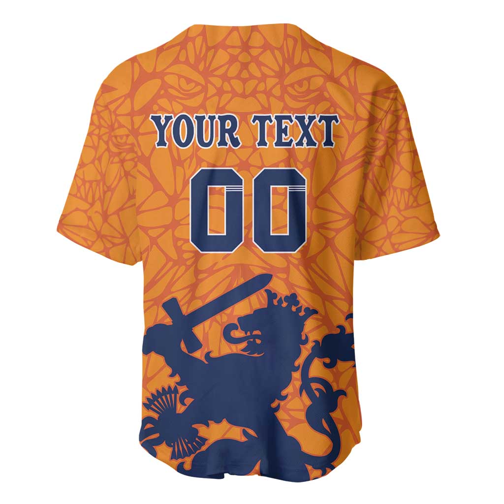 Custom Netherlands Football Baseball Jersey Holland Lion