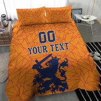 Custom Netherlands Football Bedding Set Holland Lion