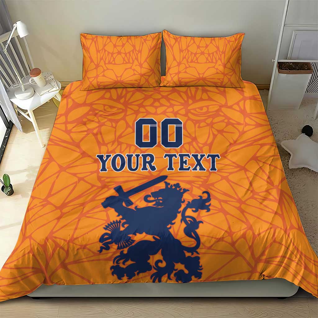 Custom Netherlands Football Bedding Set Holland Lion