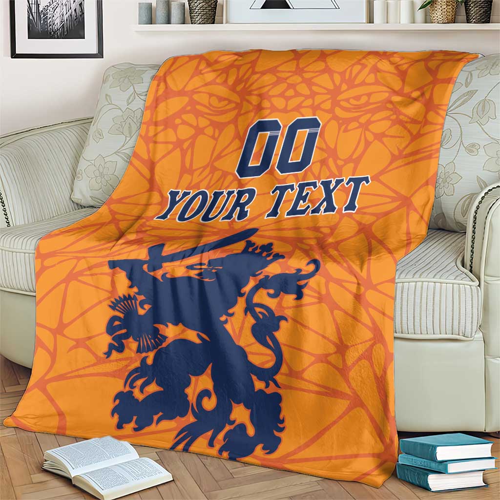 Custom Netherlands Football Blanket Holland Lion