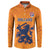 Custom Netherlands Football Button Sweatshirt Holland Lion