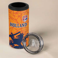 Custom Netherlands Football 4 in 1 Can Cooler Tumbler Holland Lion