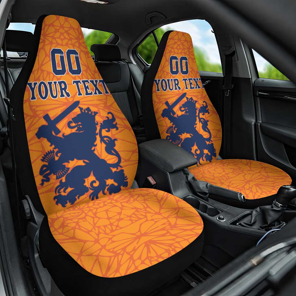Custom Netherlands Football Car Seat Cover Holland Lion