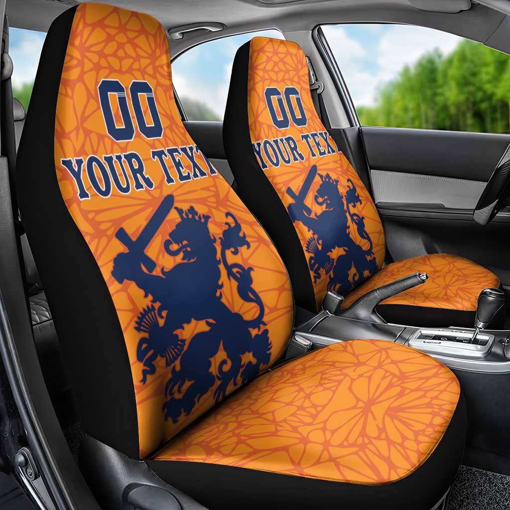 Custom Netherlands Football Car Seat Cover Holland Lion