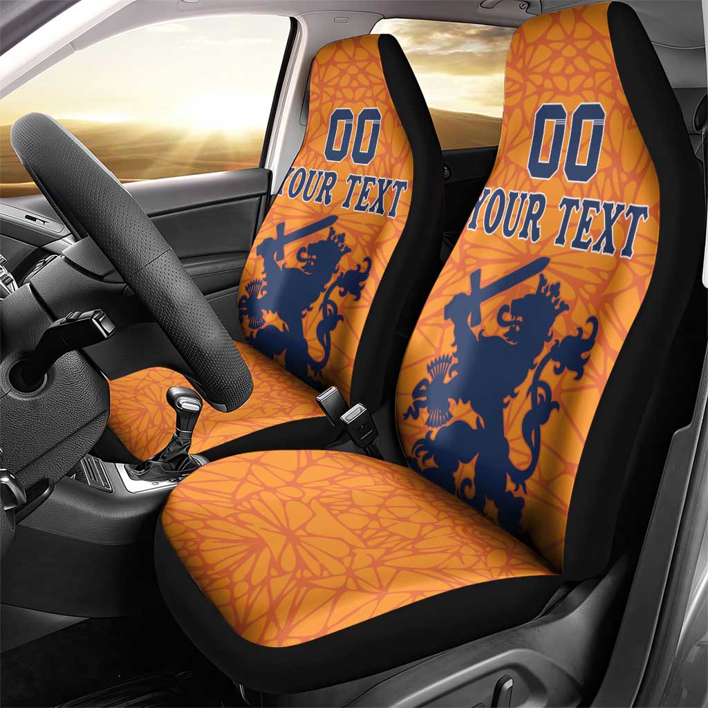 Custom Netherlands Football Car Seat Cover Holland Lion