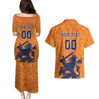 Custom Netherlands Football Couples Matching Puletasi and Hawaiian Shirt Holland Lion