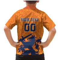 Custom Netherlands Football Family Matching Mermaid Dress and Hawaiian Shirt Holland Lion