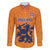 Custom Netherlands Football Family Matching Off The Shoulder Long Sleeve Dress and Hawaiian Shirt Holland Lion