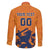 Custom Netherlands Football Family Matching Off The Shoulder Long Sleeve Dress and Hawaiian Shirt Holland Lion