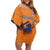 Custom Netherlands Football Family Matching Off Shoulder Short Dress and Hawaiian Shirt Holland Lion