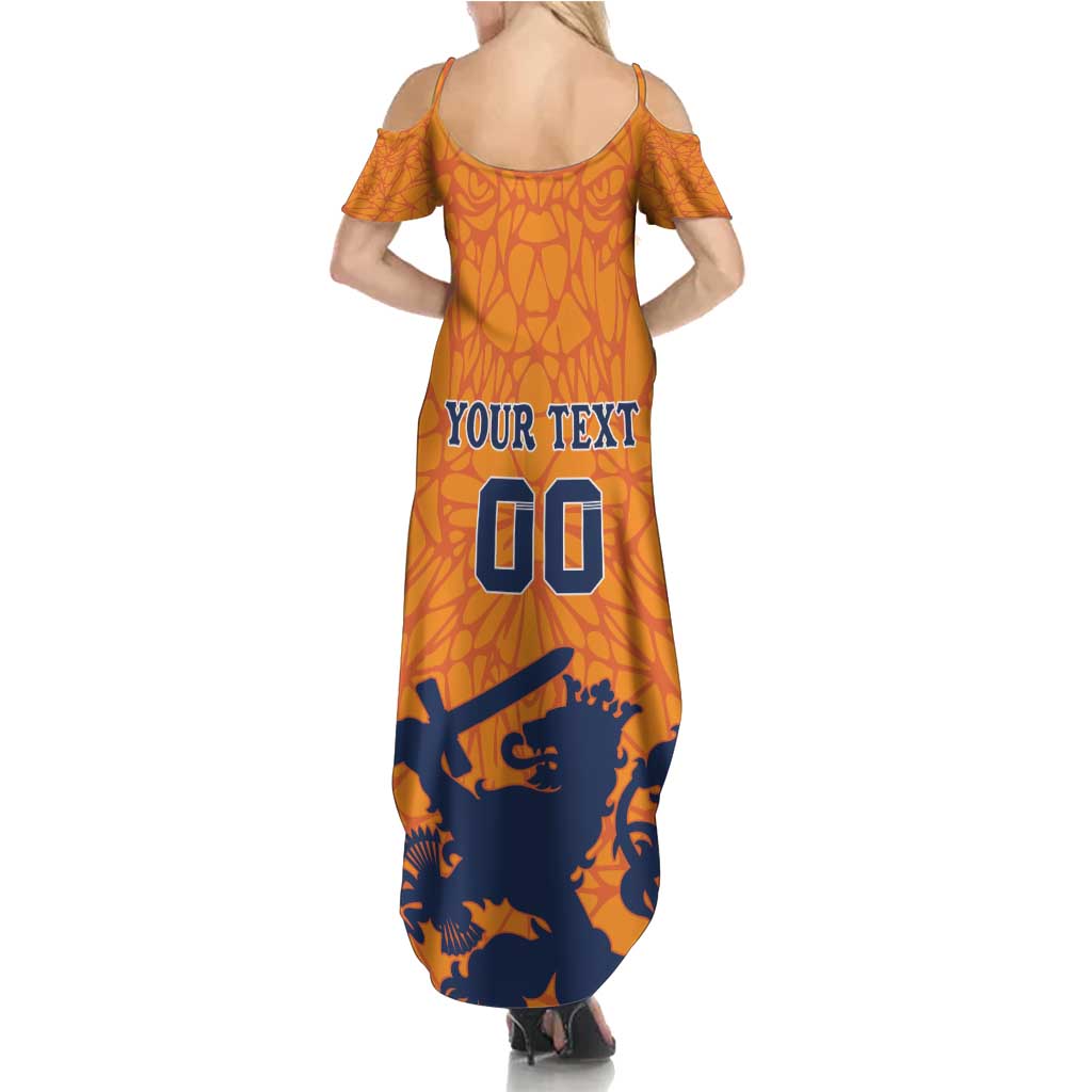 Custom Netherlands Football Family Matching Summer Maxi Dress and Hawaiian Shirt Holland Lion