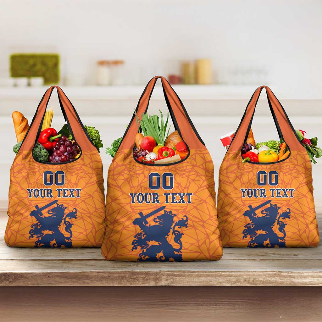 Custom Netherlands Football Grocery Bag Holland Lion