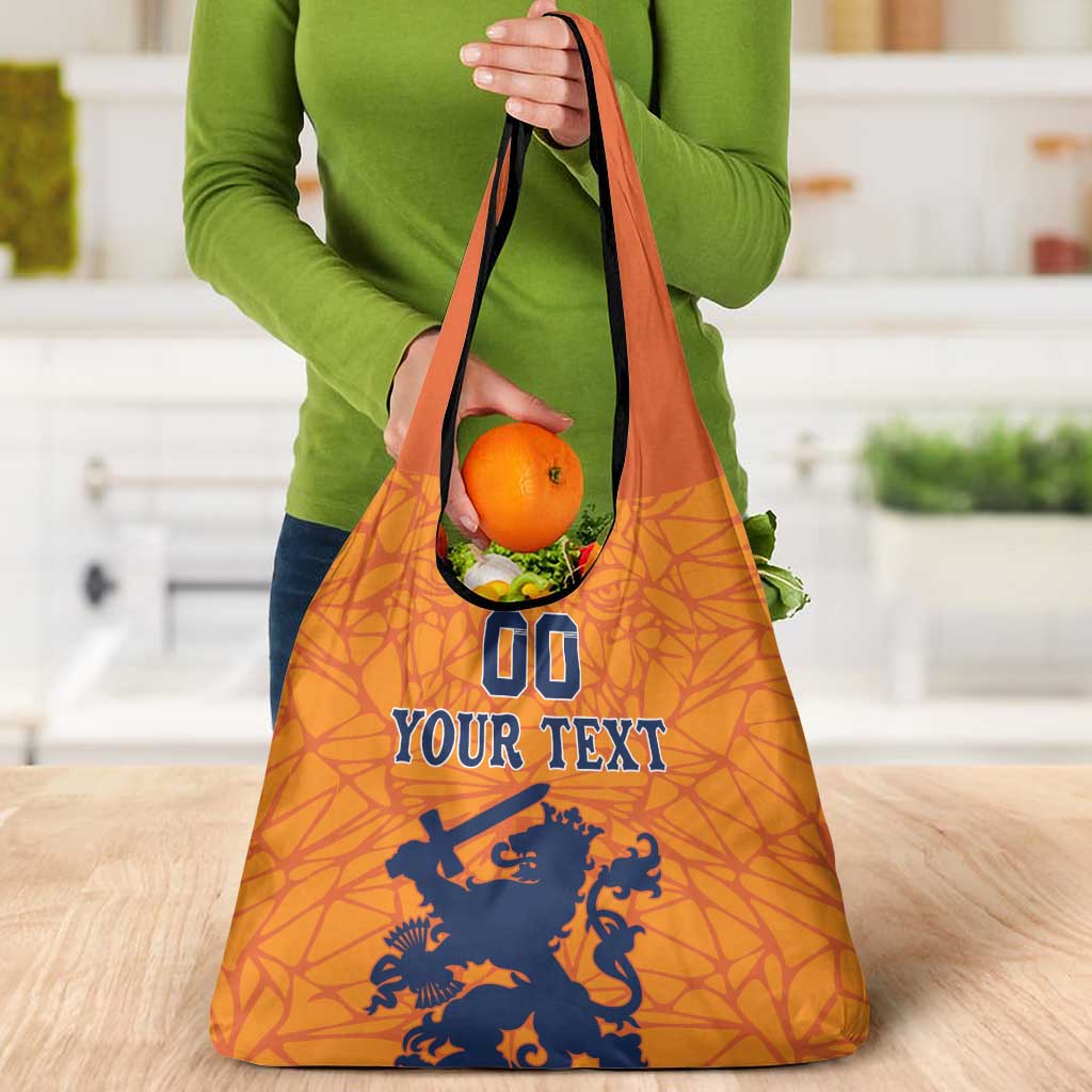 Custom Netherlands Football Grocery Bag Holland Lion