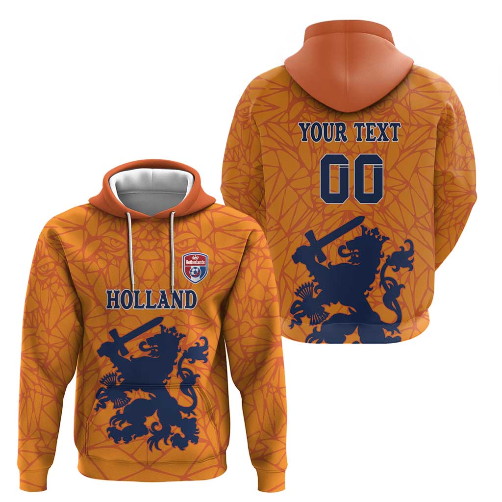 Custom Netherlands Football Hoodie Holland Lion