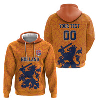 Custom Netherlands Football Hoodie Holland Lion