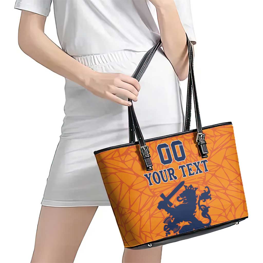 Custom Netherlands Football Leather Tote Bag Holland Lion