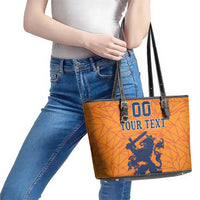 Custom Netherlands Football Leather Tote Bag Holland Lion