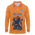 Custom Netherlands Football Long Sleeve Polo Shirt Holland Lion