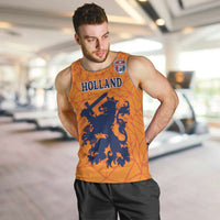 Custom Netherlands Football Men Tank Top Holland Lion