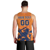 Custom Netherlands Football Men Tank Top Holland Lion