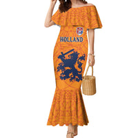 Custom Netherlands Football Mermaid Dress Holland Lion