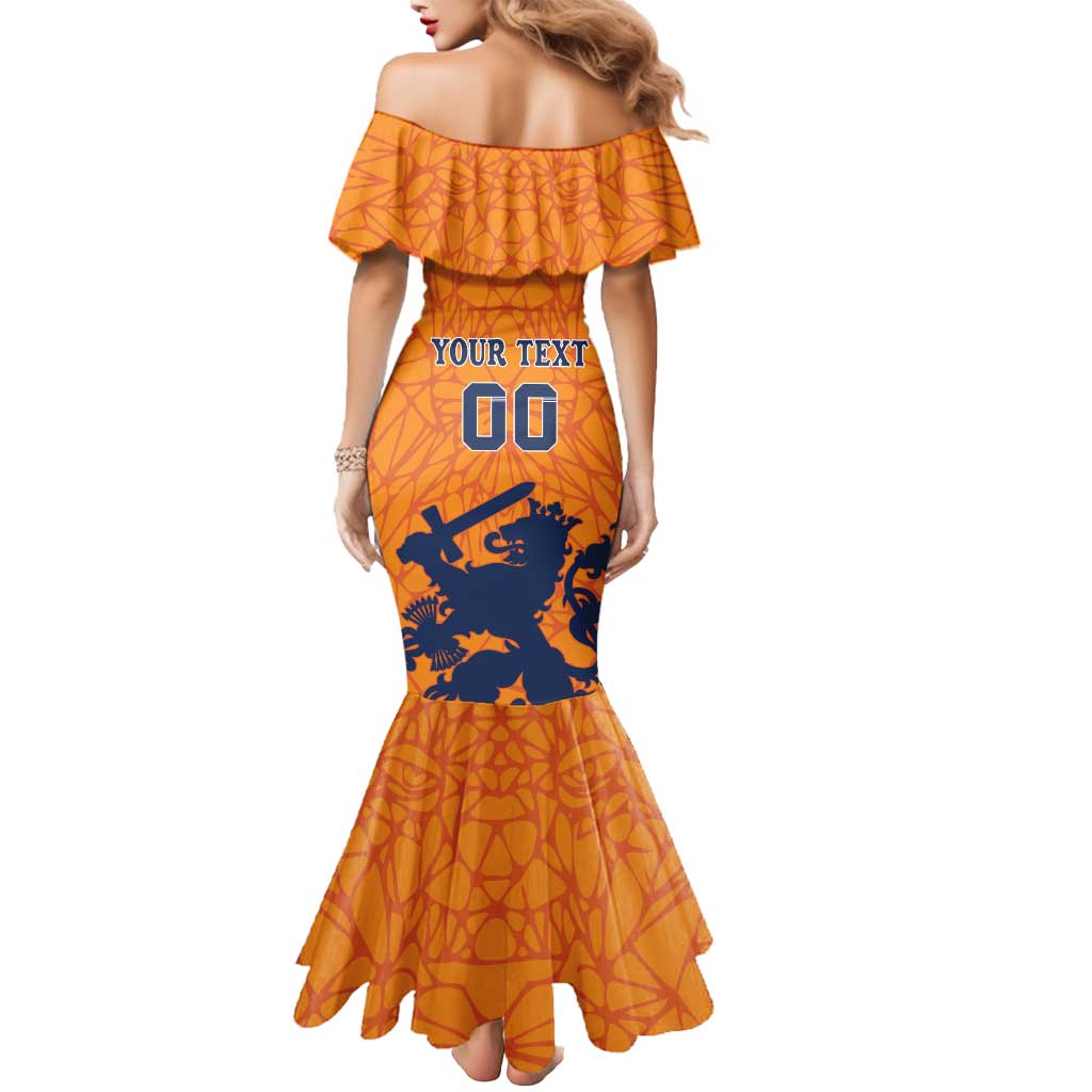 Custom Netherlands Football Mermaid Dress Holland Lion