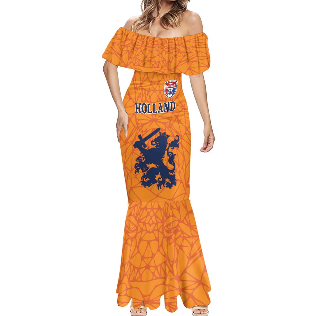 Custom Netherlands Football Mermaid Dress Holland Lion