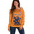 Custom Netherlands Football Off Shoulder Sweater Holland Lion