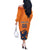 Custom Netherlands Football Off The Shoulder Long Sleeve Dress Holland Lion