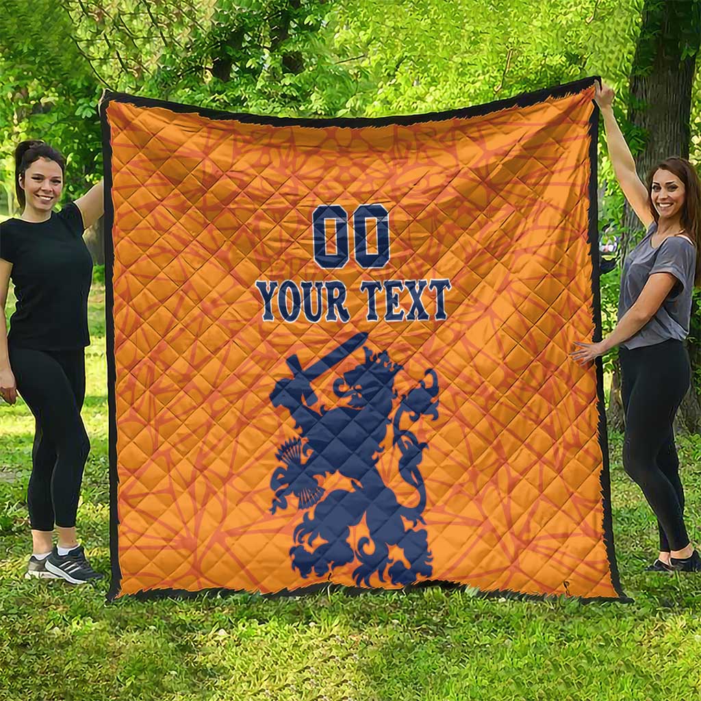 Custom Netherlands Football Quilt Holland Lion