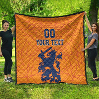 Custom Netherlands Football Quilt Holland Lion