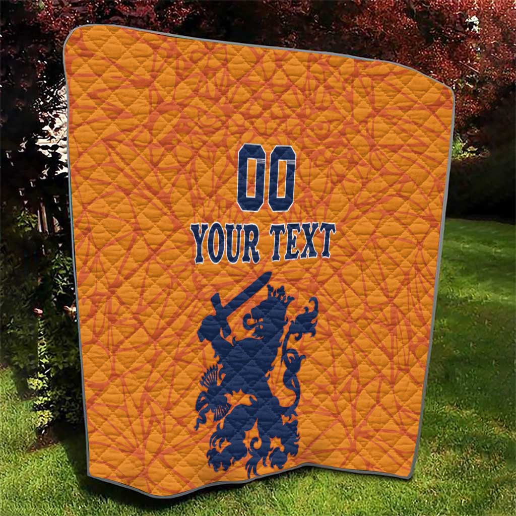 Custom Netherlands Football Quilt Holland Lion