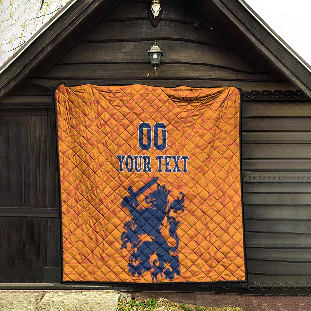 Custom Netherlands Football Quilt Holland Lion
