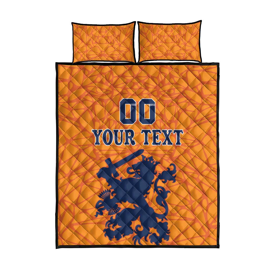 Custom Netherlands Football Quilt Bed Set Holland Lion