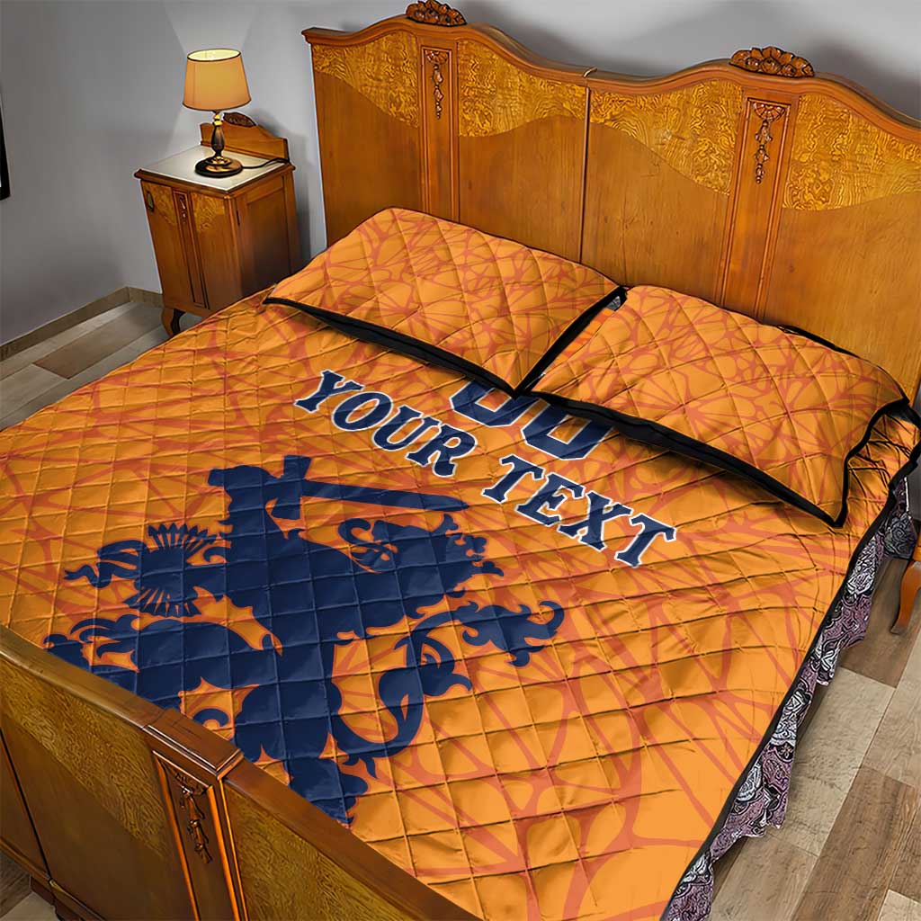 Custom Netherlands Football Quilt Bed Set Holland Lion